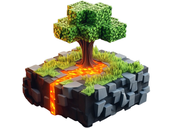 3d Modelled Minecraft Scene